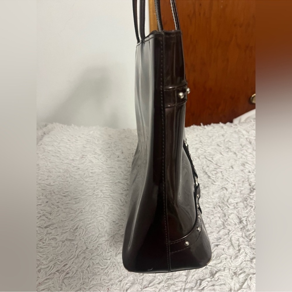 Patent Leather Brown/Bronze Beijo Bag - Picture 6 of 12